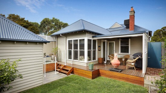 Richmond extension, internal and external alterations - view of house from outside area