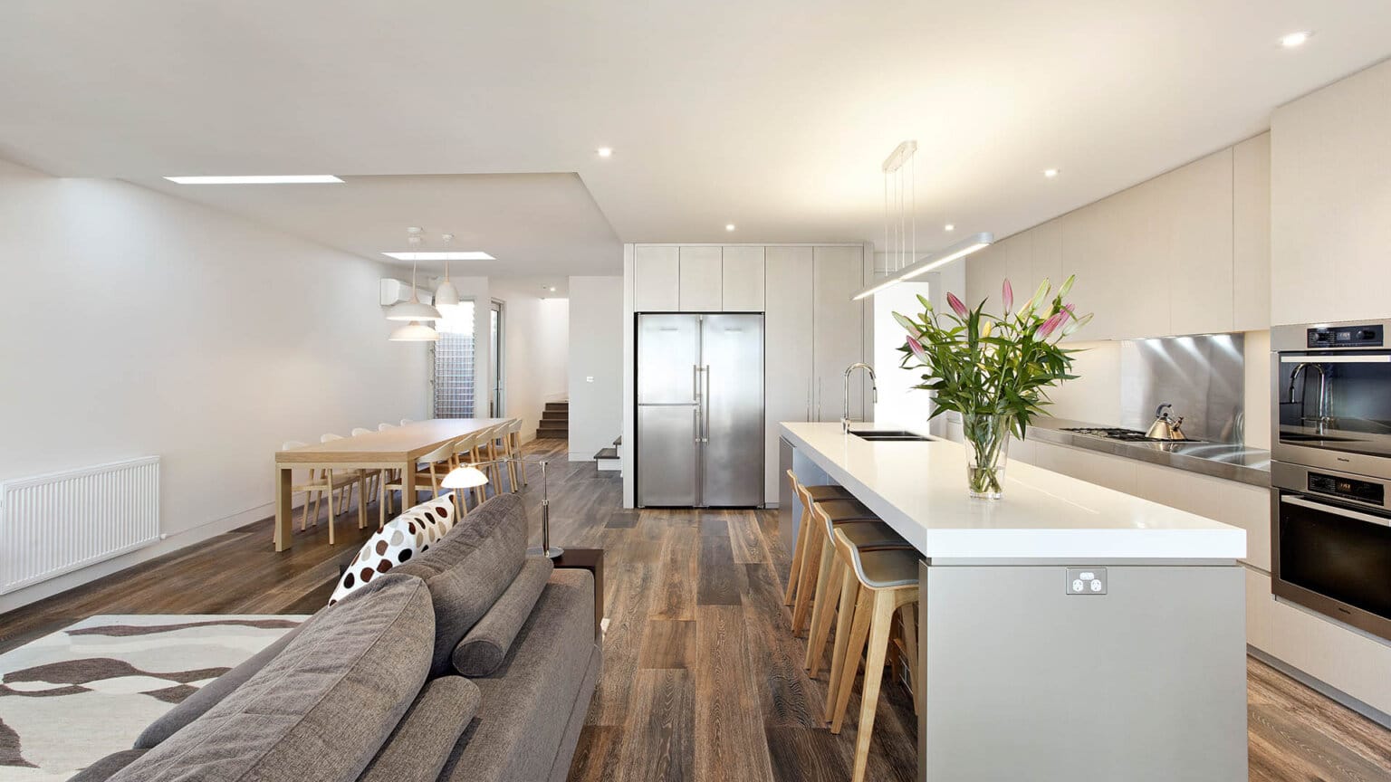 Clifton Hill major demolition, renovation and extension - kitchen, lounge and dining room