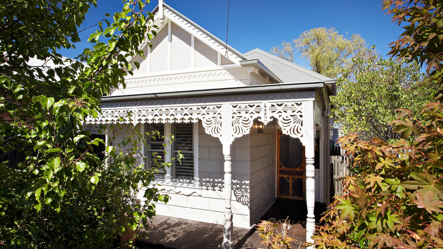 Clifton Hill major demolition, renovation and extension - view of outside verandah