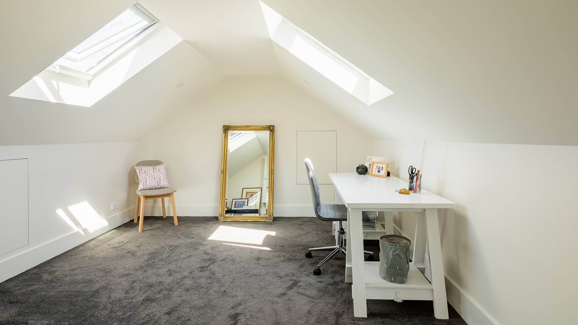 Port Melbourne Spring street demolition, renovation and extensions - loft study area