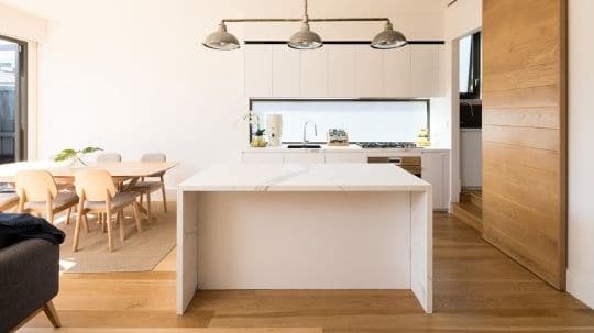 Natural elements used in Melbourne kitchen renovation