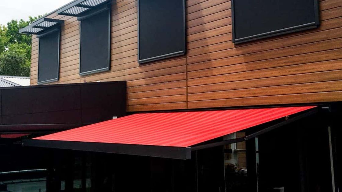 Folding arm awning by SOM Blinds