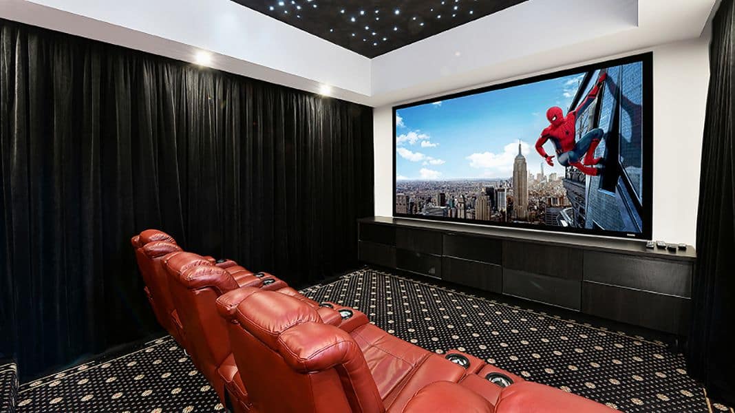 Theatre room in Wheelers Hill renovation, Melbourne